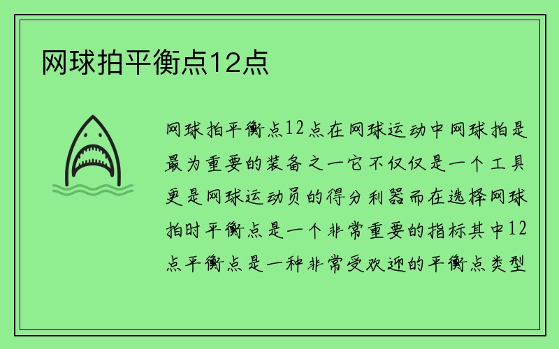 网球拍平衡点12点